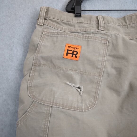 Wrangler | 48X30 Riggs Workwear FR Utility Carpenter Pants Khaki - Picture 12 of 12